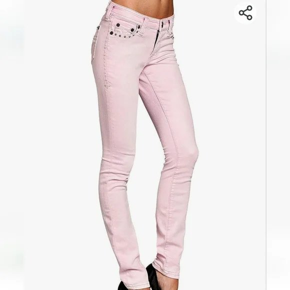 NWT Women's Affliction Raquel Maxine Pink Skinny Jeans - Picture 10 of 16